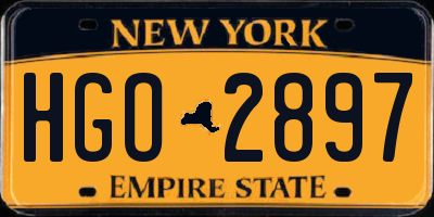 NY license plate HGO2897