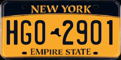 NY license plate HGO2901