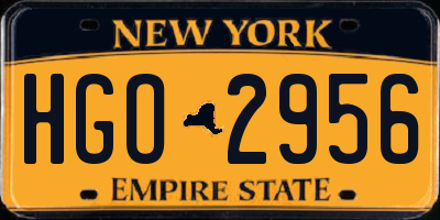 NY license plate HGO2956