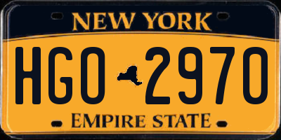 NY license plate HGO2970