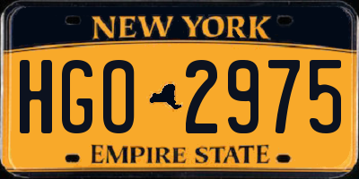 NY license plate HGO2975