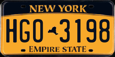 NY license plate HGO3198