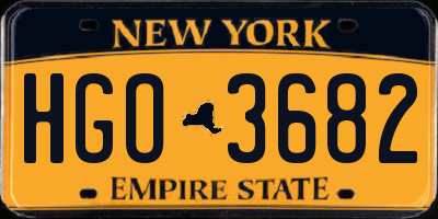 NY license plate HGO3682