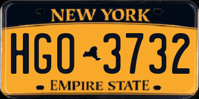 NY license plate HGO3732