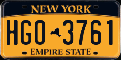 NY license plate HGO3761