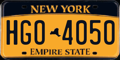 NY license plate HGO4050