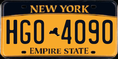 NY license plate HGO4090