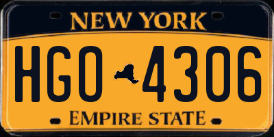 NY license plate HGO4306