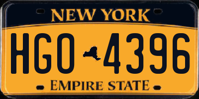 NY license plate HGO4396