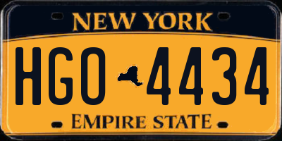 NY license plate HGO4434