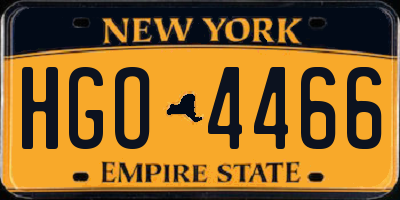 NY license plate HGO4466