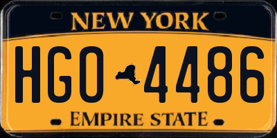 NY license plate HGO4486