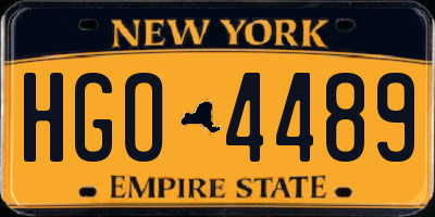 NY license plate HGO4489