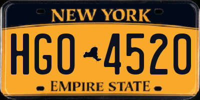 NY license plate HGO4520