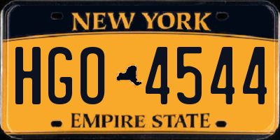 NY license plate HGO4544