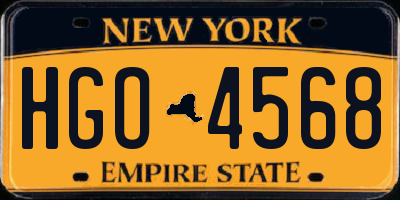 NY license plate HGO4568