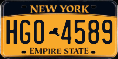 NY license plate HGO4589