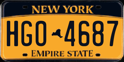 NY license plate HGO4687