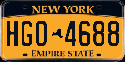 NY license plate HGO4688