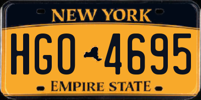 NY license plate HGO4695