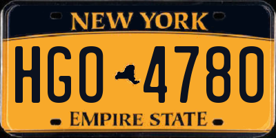 NY license plate HGO4780