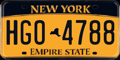 NY license plate HGO4788