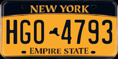 NY license plate HGO4793