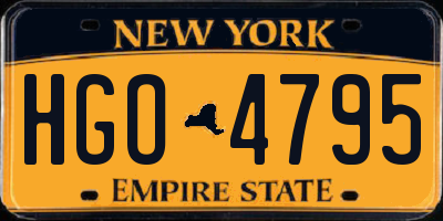 NY license plate HGO4795
