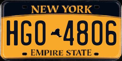 NY license plate HGO4806