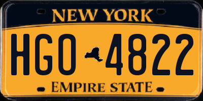 NY license plate HGO4822