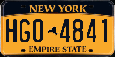 NY license plate HGO4841