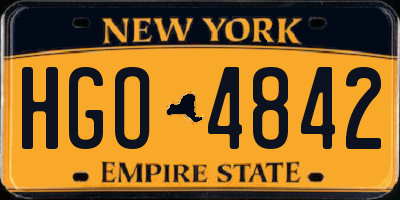 NY license plate HGO4842