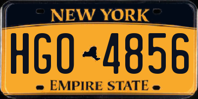 NY license plate HGO4856