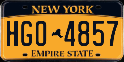 NY license plate HGO4857