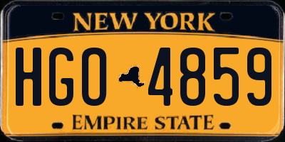 NY license plate HGO4859