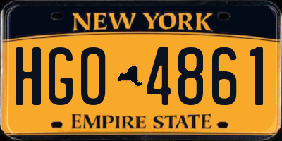 NY license plate HGO4861