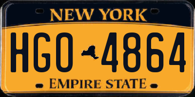 NY license plate HGO4864