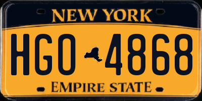 NY license plate HGO4868