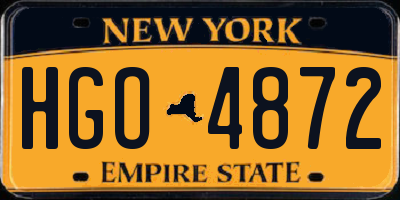 NY license plate HGO4872