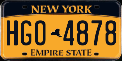 NY license plate HGO4878