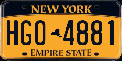 NY license plate HGO4881