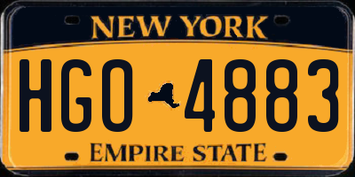 NY license plate HGO4883