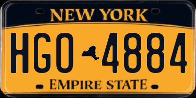 NY license plate HGO4884