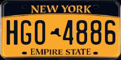 NY license plate HGO4886