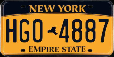 NY license plate HGO4887