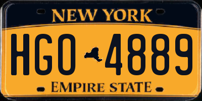 NY license plate HGO4889