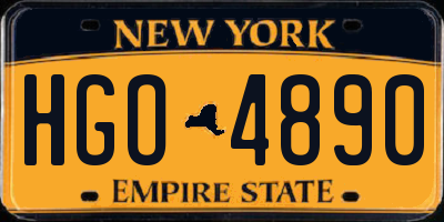 NY license plate HGO4890