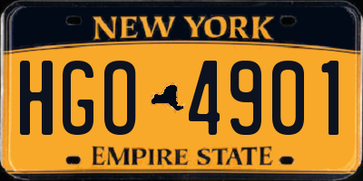 NY license plate HGO4901