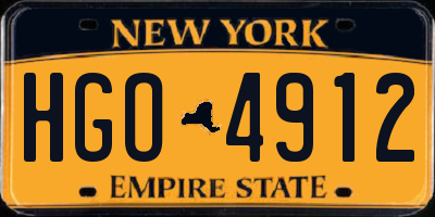 NY license plate HGO4912