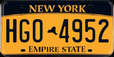 NY license plate HGO4952